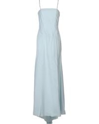 Sue Wong Beaded Bodice Long Dress in Blue (SAPPHIRE) | Lyst