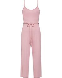 Missguided Overall ́ RIB CULOTTE JUMPSUIT ́ - Pink