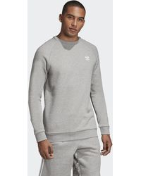 adidas Originals Ftbl Shawl Neck Cardigan Jumper Navy in Trefoil Essentials Crew Neck Sweatshirt