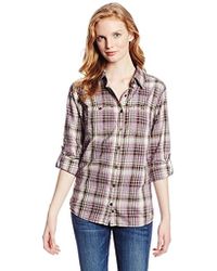 Carhartt Herringbone Dodson Shirt in Red - Lyst