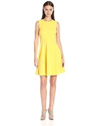 Women S Tommy Hilfiger Prom And Formal Dresses Tommy Hilfiger Sleeveless Solid Scuba Crepe Dress Lyst