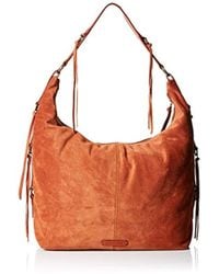 Lyst Vince Camuto Jill Drawstring Bag In Orange Lucky Brand Jill Hobo Bag Picante Lyst