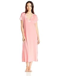 Natori Zen Floral Covered Nightgown - Pink