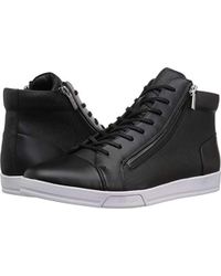 calvin klein men's berke brushed leather sneaker