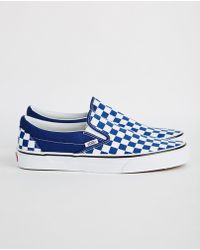 vans slip on blue checkerboard vans slip on blue checkerboard