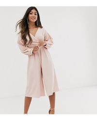 Boohoo Combinaison jupe-culotte avec épaules dénudées et ceinture - Multicolore