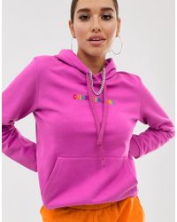 Calvin Klein Rainbow Logo Hoodie - Purple