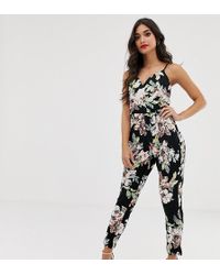 Boohoo Combinaison caraco - Noir fleuri