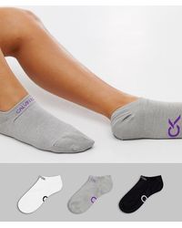 Calvin Klein Confezione da 3 fantasmini Coolmax grigio/bianco/nero - Multicolore