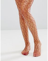 ASOS Asos Hexagon Fishnet - Purple