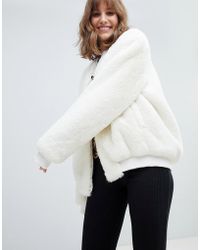 adidas white fluffy jacket