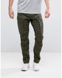 g star raw rovic tapered trousers green