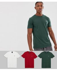 abercrombie and fitch 3 pack t-shirt