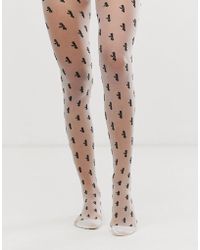 ASOS Collants à slogan - Blanc