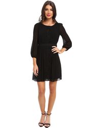 3/4 Sleeve Chiffon Dress