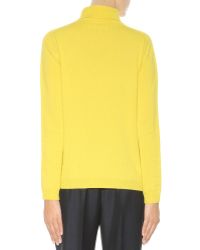 Jil sander Cashmere Turtleneck Sweater in Yellow | Lyst