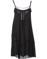Miu Miu Lace and Silk Tiered Cotton Jersey Dress in Black | Lyst