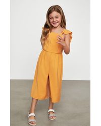 BCBGMAXAZRIA Bcbg Ruffle Strap Jumpsuit - Orange