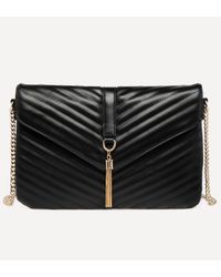 flat leather crossbody bag