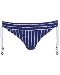 Seafolly Coastline Tie Side Hipster Bikini Bottom - Indigo - Blue