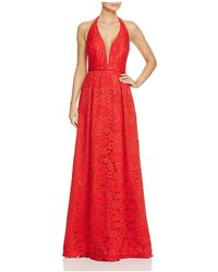ladies red floral dress