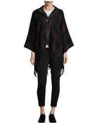 the kooples poncho with leather