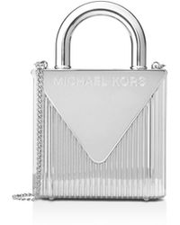 michael kors clutch bag silver