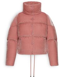 moncler cercis cropped velvet puffer coat moncler cercis cropped velvet puffer coat