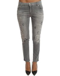 Balmain Distressed Jean - Gray