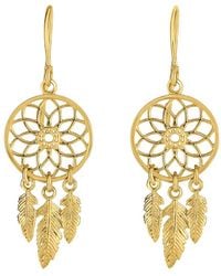 Lyst Amy Zerner Dream Catcher Earrings In Metallic Jewelry Affairs 14k Yellow Gold Dream Catcher Chandelier Earrings Lyst