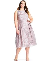 Metallic Tea Length Dress