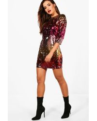 boutique multi sequin bodycon dress