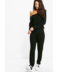 black lounge jumpsuit