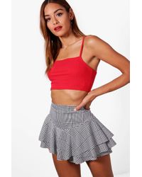 dogtooth skirt topshop