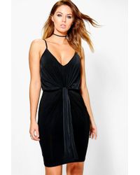 Jo Strappy Open Back Detail Bodycon Dress | Bodycon dress, Boohoo ...