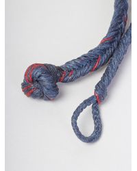 Lyst Scosha Monkey Knot Braided Bracelet Denim Red In Blue For Men Scosha Monkey Knot Braided Bracelet Denim Red Lyst