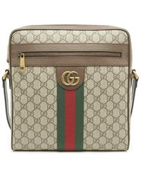 Lyst - Gucci Gg Supreme Ufo Logo Patch Messenger Bag in Brown for Men
