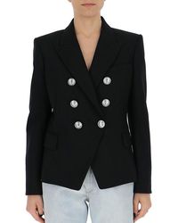 Balmain Double Breasted Blazer - Black