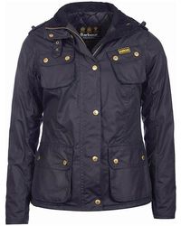 Barbour Fins Wax Jacket - Blue