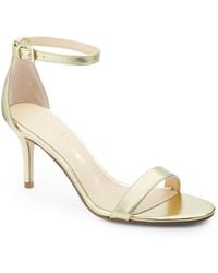 Ted Baker Lissome Metallic Strap Sandals in Gold (metallicpink) | Lyst