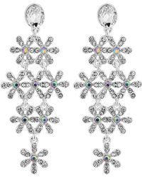 Cath Kidston Daisy Crystal Earrings Lyst Lipsy Silver Crystal Daisy Drop Earrings Lyst