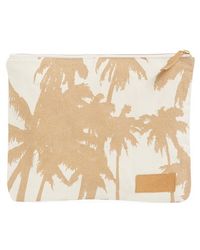 Alola Pineapple Print Canvas Clutch in Pink (NATURAL/ PINK) | Lyst