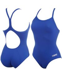 Arena Master Thin Strap Open Racerback Swimsuit in Blue - Lyst