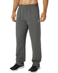 reebok men's cotton fleece straight leg pants