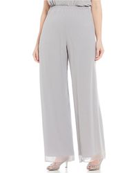 Alex Evenings Petite Chiffon Pants in White - Lyst