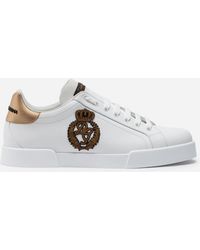 calfskin nappa portofino sneakers with crown patch
