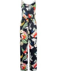 Dorothy Perkins Black Floral Print Strappy Jumpsuit