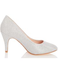 quiz wide fit silver shoes