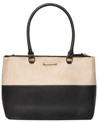 Dorothy Perkins Sesame Double Zip Tote Bag In Black Lyst Dorothy Perkins Sesame Double Zip Tote Bag Lyst