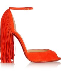 Christian louboutin Casanovella Leather-Fringed Patent Leather ...  